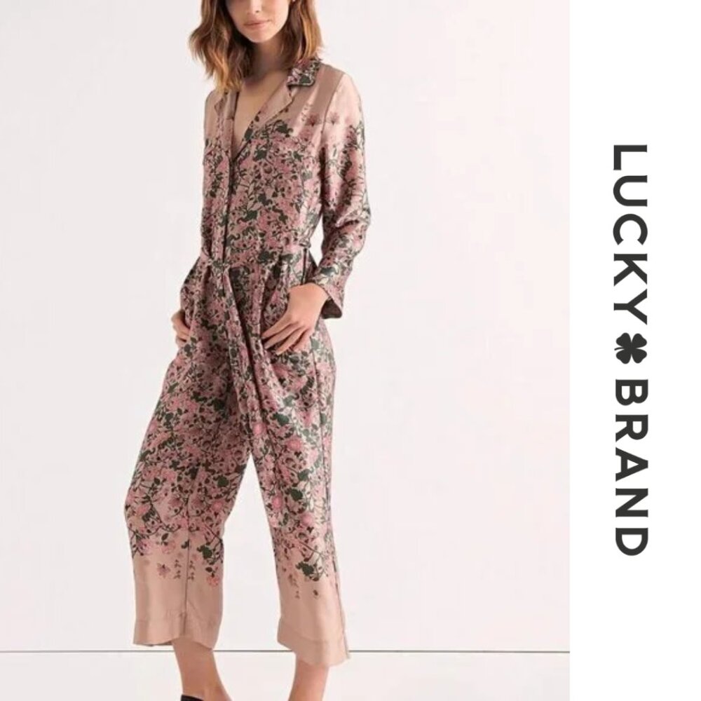 NWT Lucky Brand Faded Floral Jumpsuit
